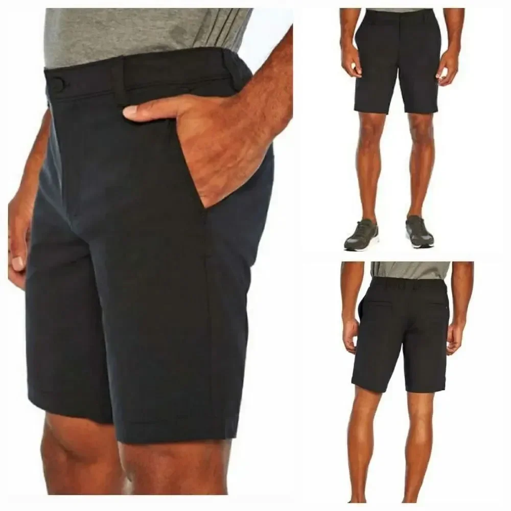 🔸️NWT Banana Republic Black Men's Elastic Flat Front Shorts Size 38